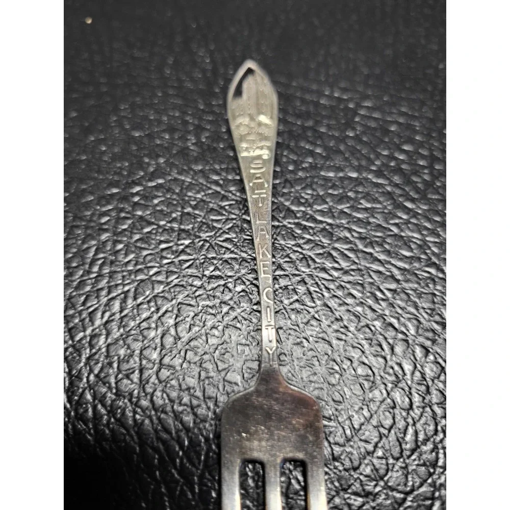 Sterling Silver Salt Lake City, Utah Mormon Salt Lake Temple Souvenir Fork